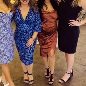 Wedding guest or evening cocktail silky dress. It's more like a bronze color...